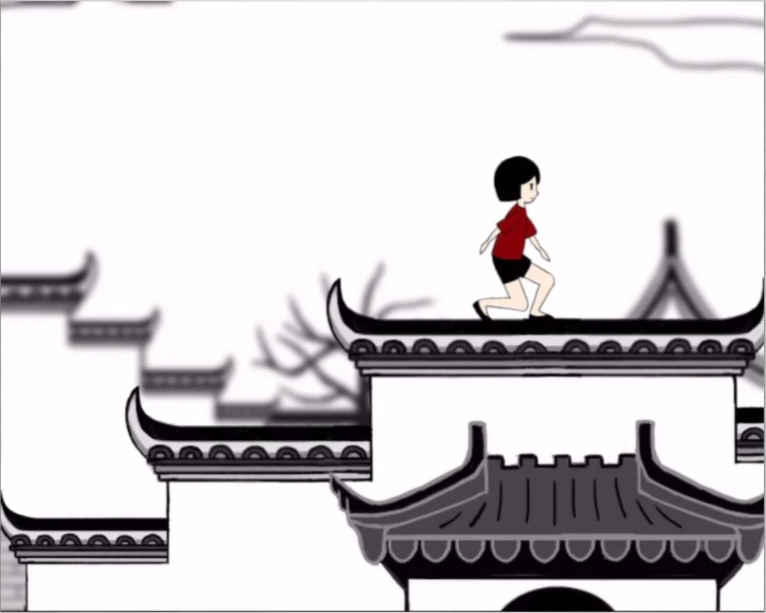 Platform game animation frame
