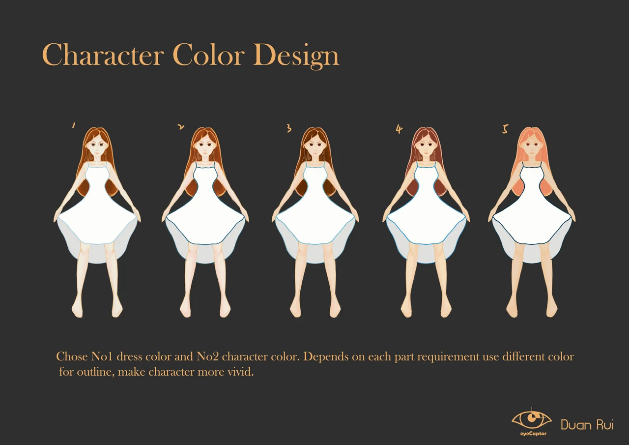 Character color variations