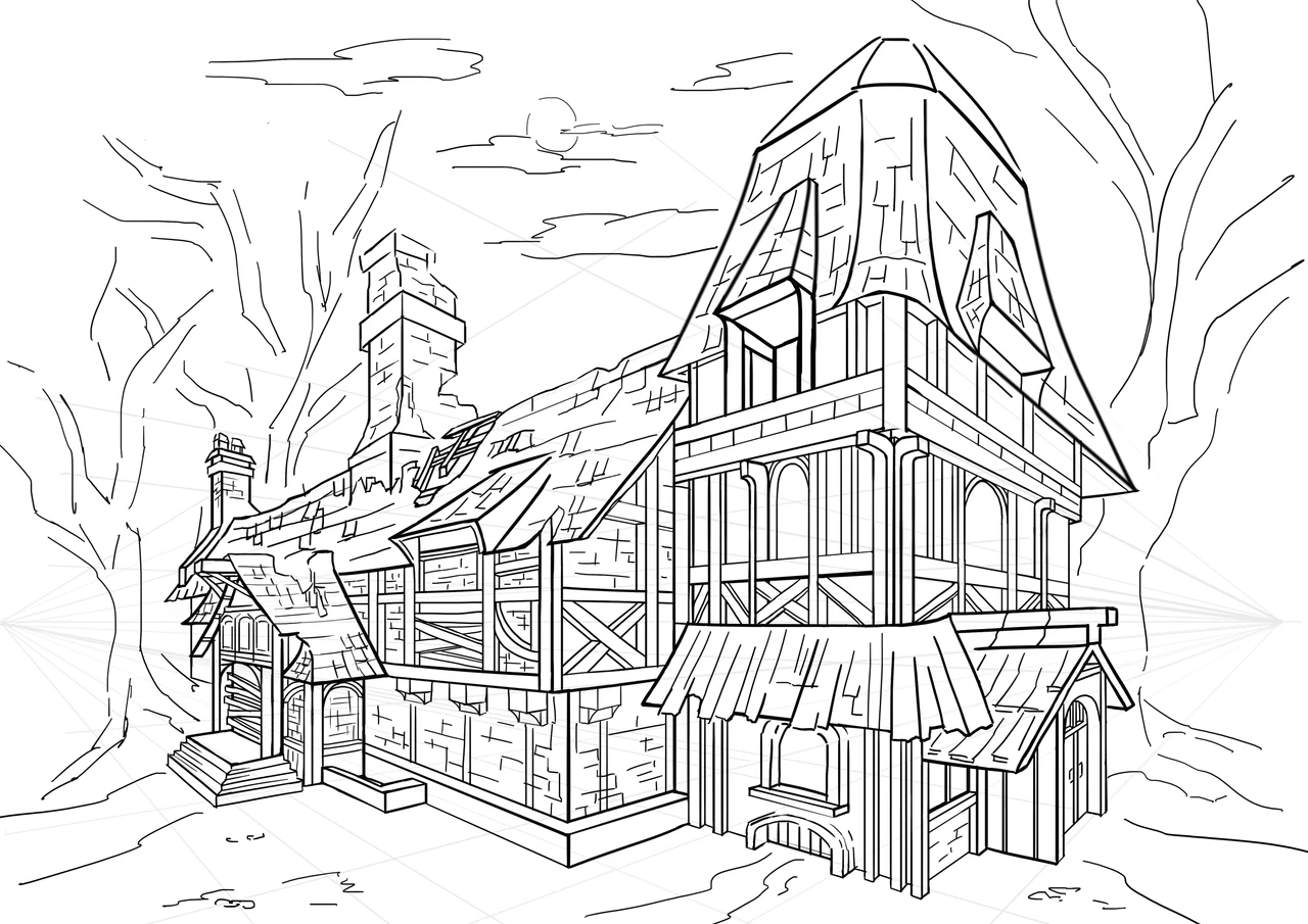 Architectural street sketch