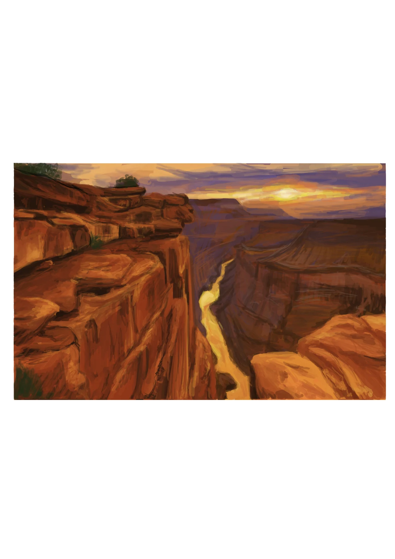 Landscape color study