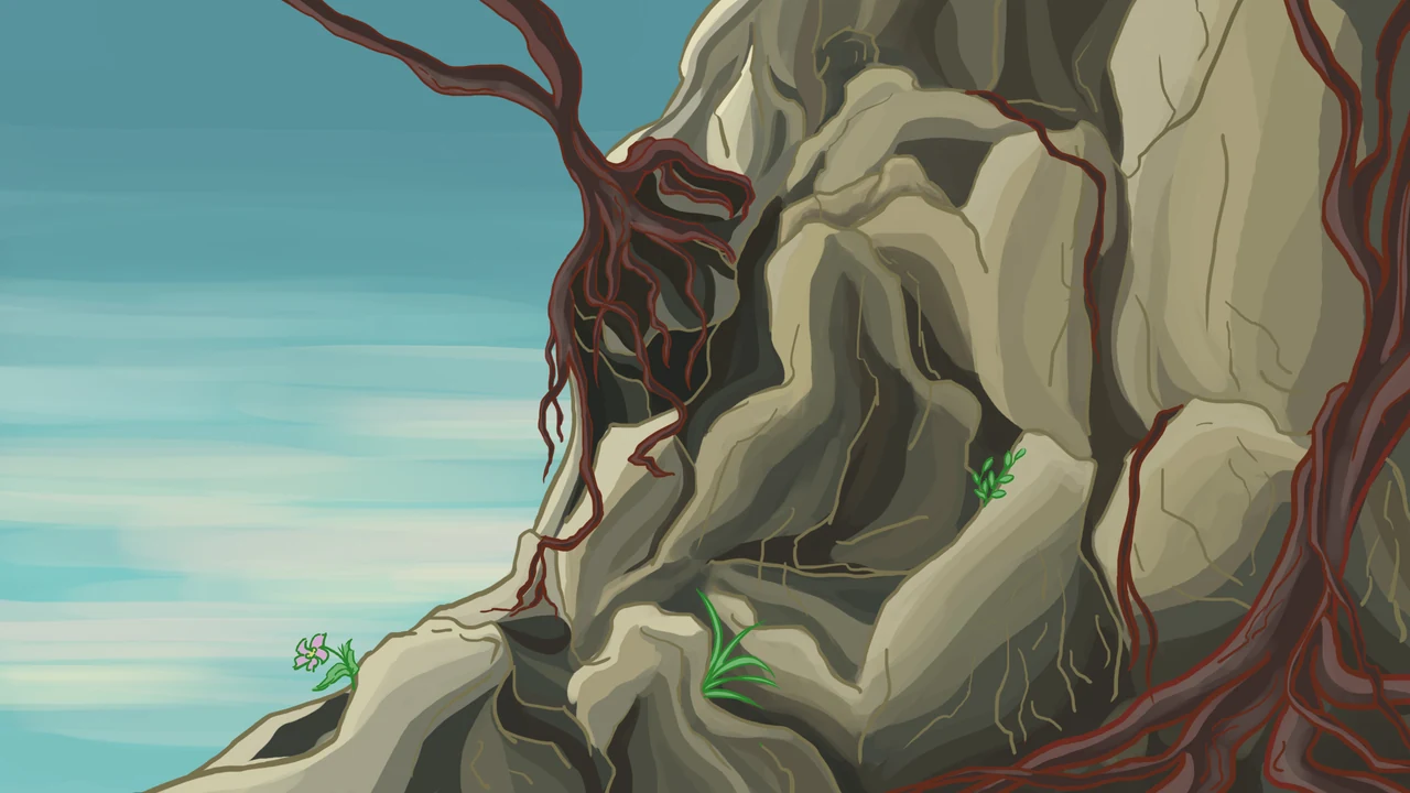 Tree and roots environment painting