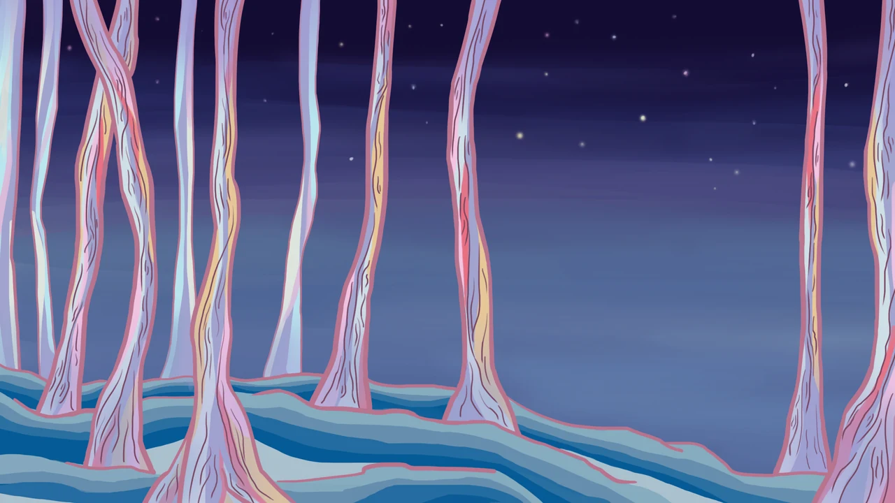 Forest environment painting