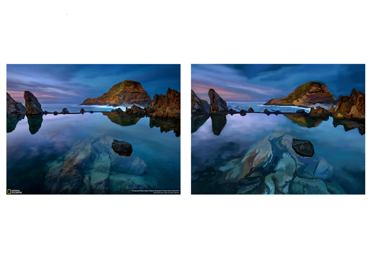 Landscape color and reflection study
