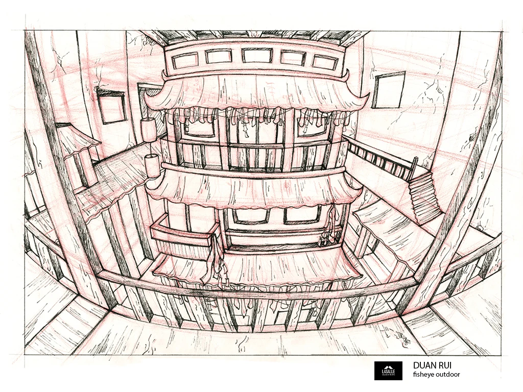Fisheye interior perspective