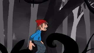Walk cycle and forest background