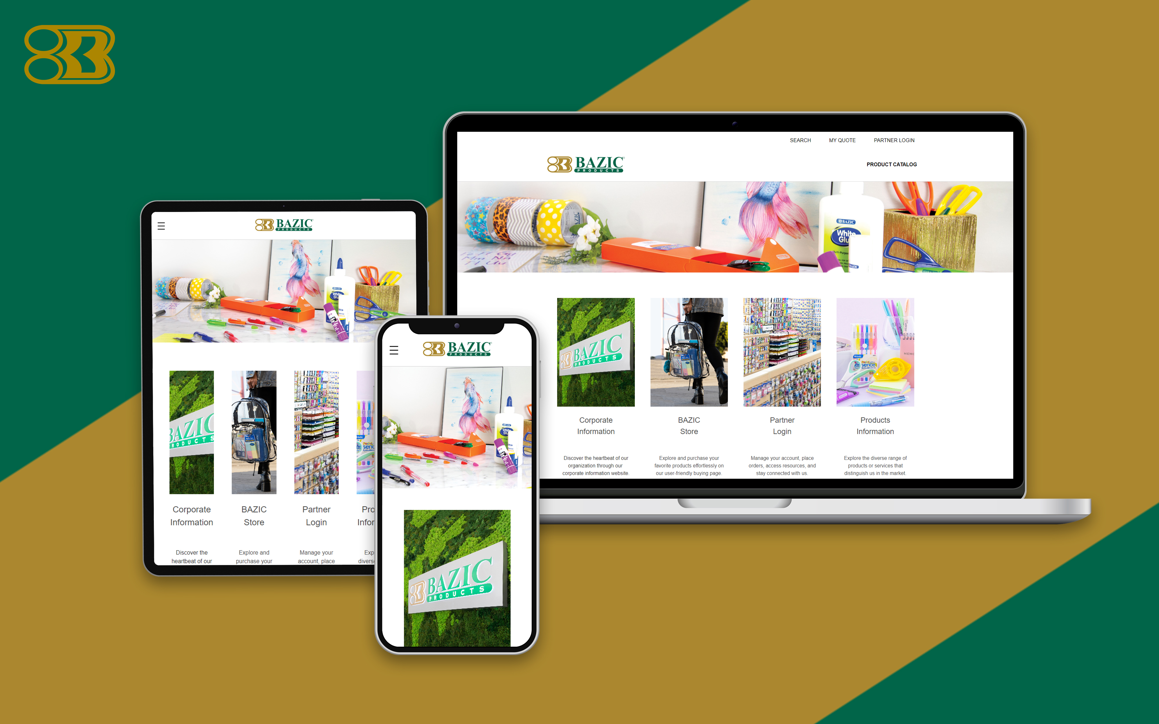 BAZIC website system featured project preview