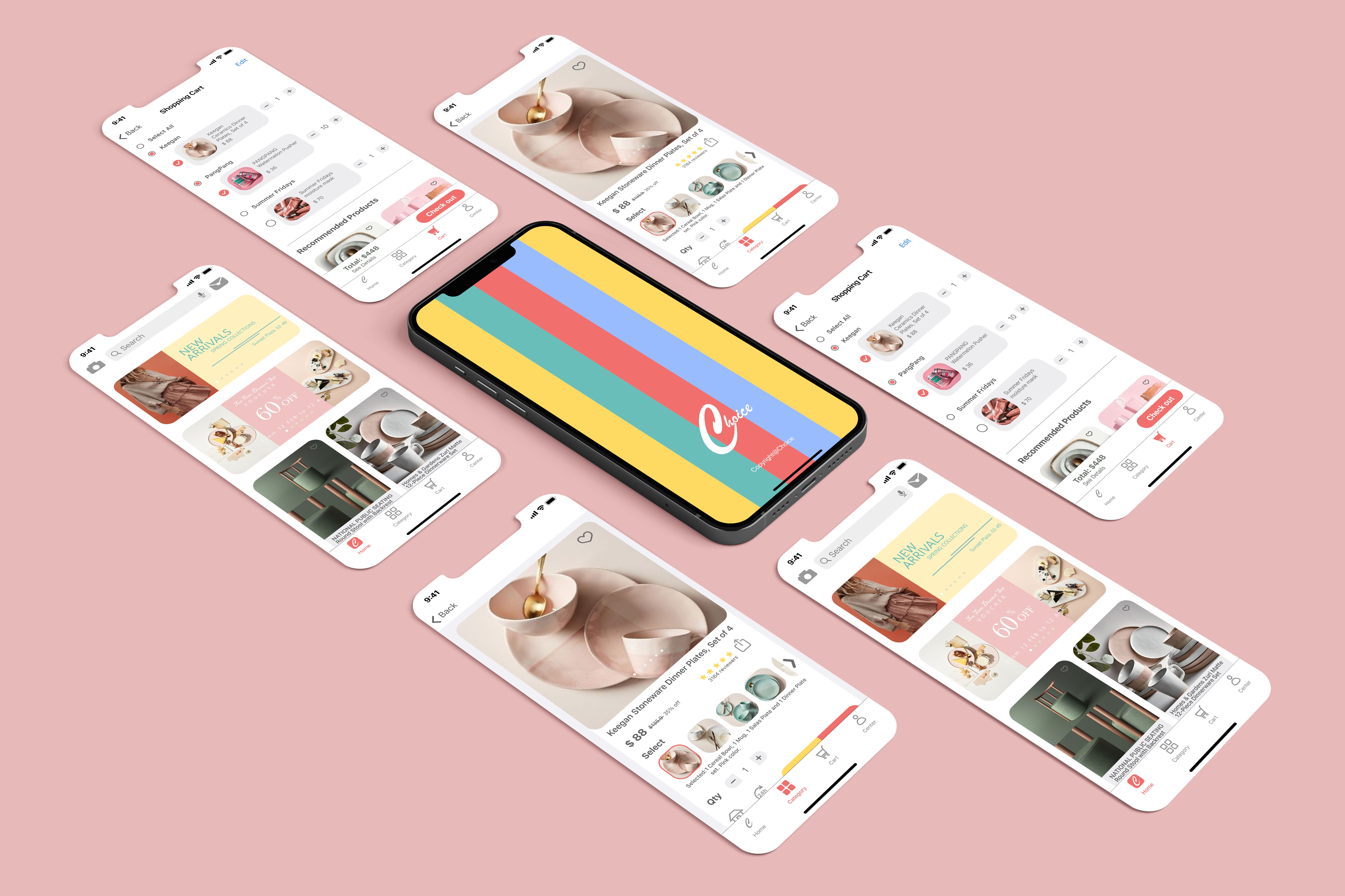 Choice mobile commerce interface system