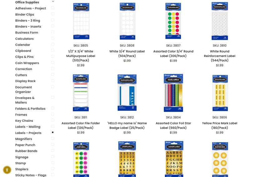 Responsive BAZIC catalog implementation