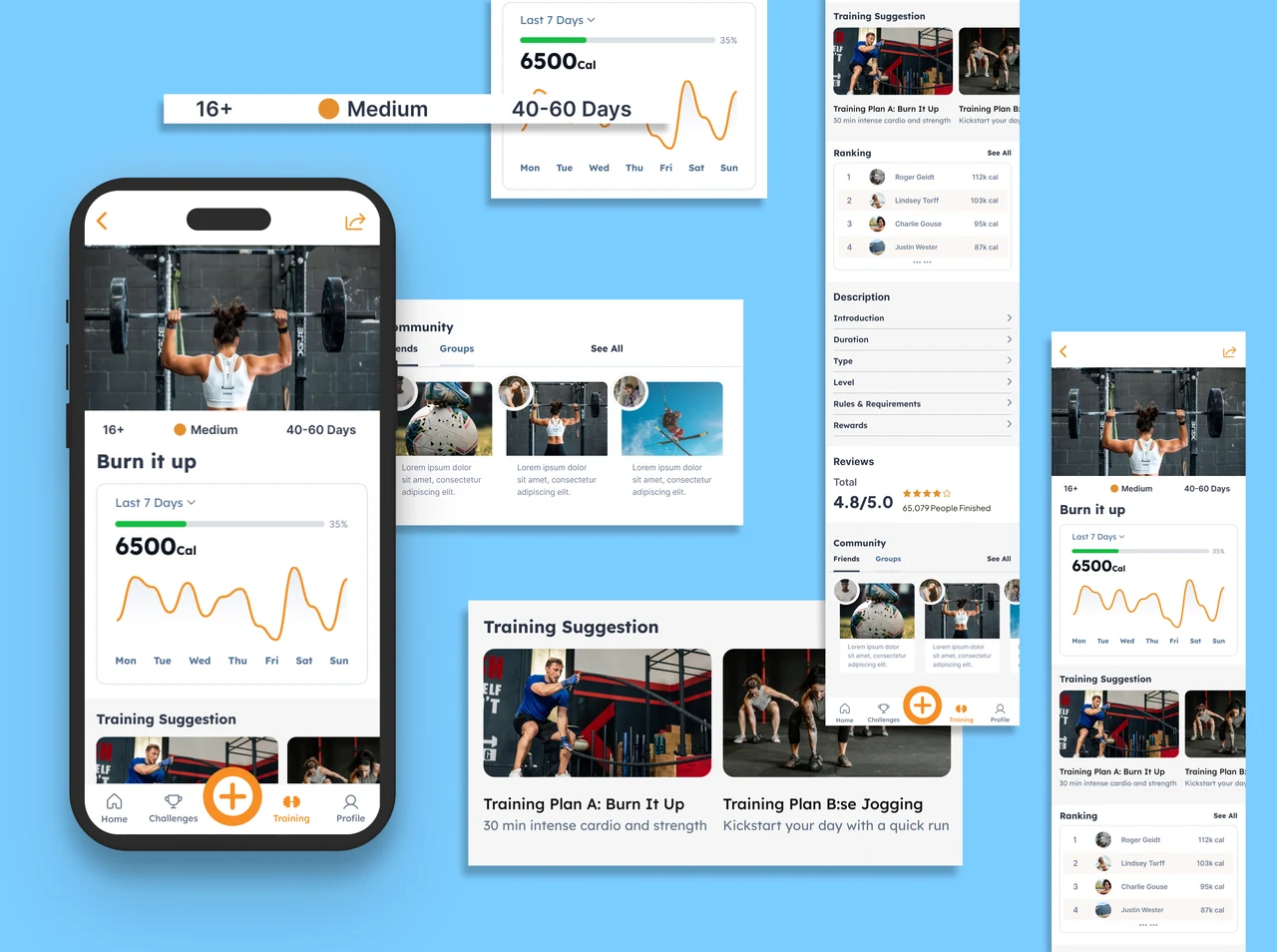 Fitropolis social fitness challenge interface
